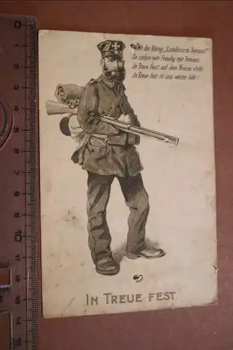 tolle alte Karte- Portrait Landsturmmann - Lingenfeld 1904 