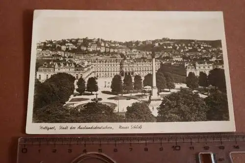 tolle alte Karte - Stuttgart , Neues Schloß  30-40er Jahre 