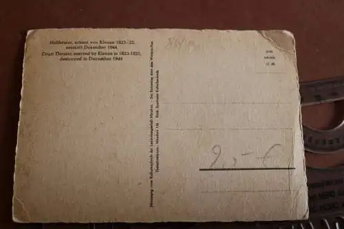 tolle alte Karte - zerstörtes Hoftheater 1944 -  München ?  Spende Wiederaufbau 