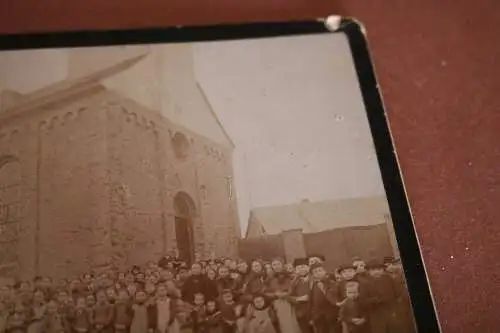 tolles altes Foto auf Pappe  Personen vor einer Kirche Neuwied - Albert Eisele