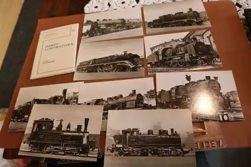 sammelbildserie - Dampflokomotiven - Bild und Heimat - neun Stück 