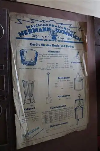 altes Produktblatt - Maschinenbauanstalt - H. Dämmich - Leipzig 30-40er Jahre 