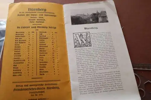 toller alter Reiseführer ? Nürnberg des Deutschen Reiches Schatzkästlein 1910-20