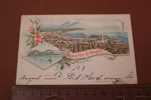 Tolle alte Karte - Ricordo di Napoli 1899 ?