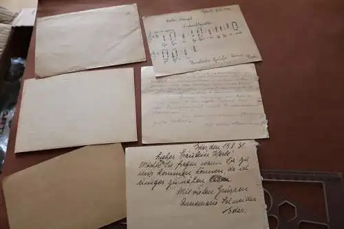 sechs tolle alte Ganzsachen - darunter seltene Brüssel Luftgaupostamt 