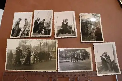 Sieben tolle alte Fotos - Piloten mit FFS  Hochzeit mit Frauen 1941