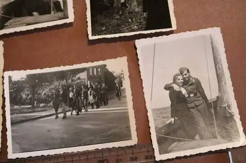 sieben tolle alte Fotos - Piloten mit FFS  Hochzeit mit Frauen 1941