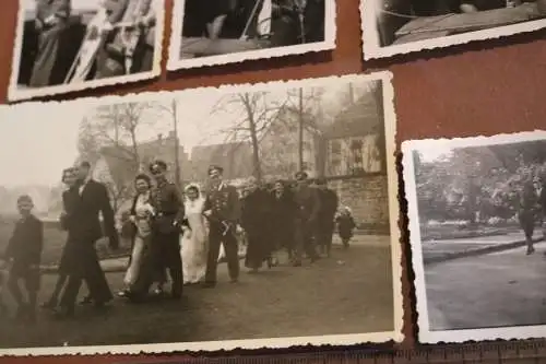 sieben tolle alte Fotos - Piloten mit FFS  Hochzeit mit Frauen 1941