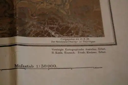 tolle alte Umgebungskarte von Georgenthal  30-50er Jahre ?