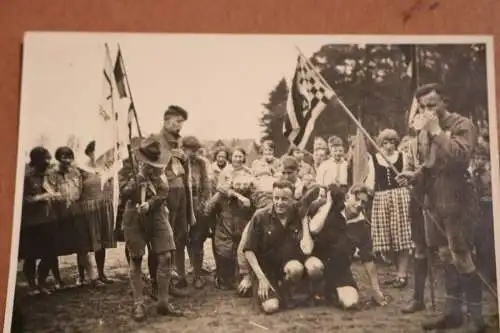 tolles altes Foto .- Pfadfinder - Bremen gegen Syke - 1930