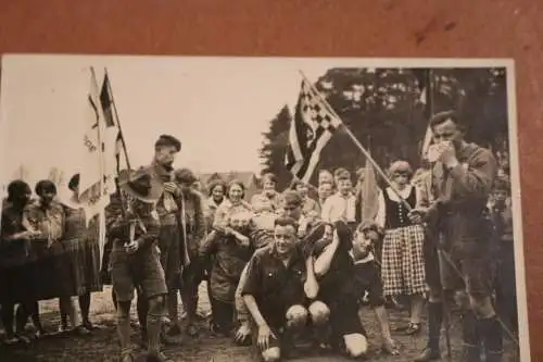 tolles altes Foto .- Pfadfinder - Bremen gegen Syke - 1930 