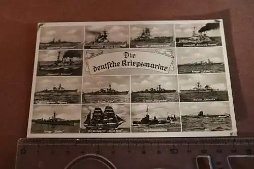 tolle alte Karte - Schiffe der Kriegsmarine - Wilhelmshaven - 30-40er Jahre 