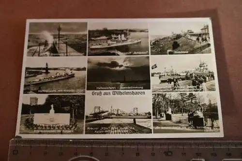 tolle alte Karte - Gruß aus Wilhelmshaven - Ansichten 30-40er Jahre Marine 