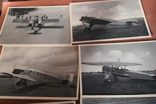 sechs alte Werbekarten - Junkers Ganzmetall-Flugzeuge - 30er Jahre ?