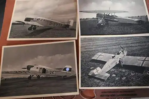 sechs alte Werbekarten - Junkers Ganzmetall-Flugzeuge - 30er Jahre ?