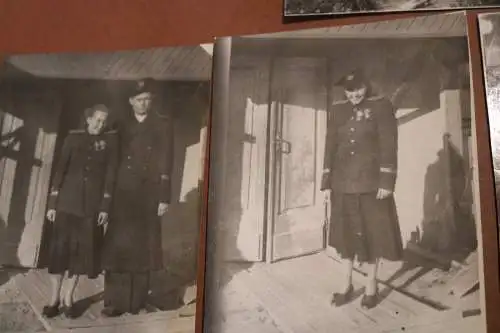 fünf tolle alte Fotos -hübsche Frau - auch in Uniform - 30-50er Jahre ?