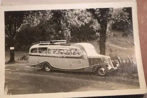 drei tolle alte Fotos - Oldtimer Bus  Fa. Auto-Binder Oberhausen 20-30er Jahre