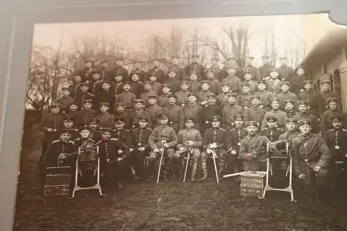 tolles altes Gruppenfoto  Soldaten Pickelhauben - MG´s 1916 - Neustadt a. Rbge