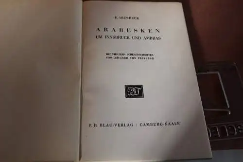 tolles altes Buch E. Isenbeck - Arabesken 1945 mit Rechnung von 1947