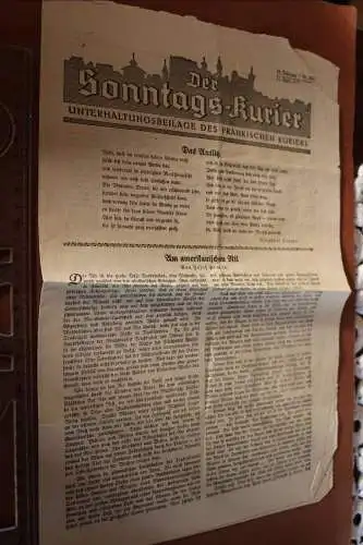 tolle alte Beilage - Sonntags-Kurier - Fränkischer Kurier - 11.April 1937 