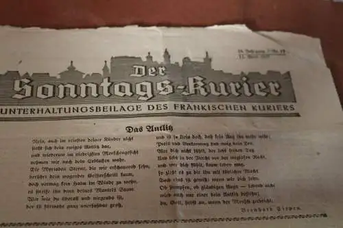 tolle alte Beilage - Sonntags-Kurier - Fränkischer Kurier - 11.April 1937 