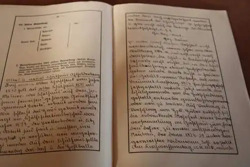 altes Heft - Familien- und Heimatbüchlein - Ahnenforschung beschrieben 30er Jahr
