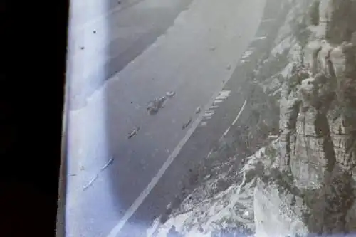 tolles altes Glasnegativ Rathen Blick vom Basteifelsen  - Schiffahrt 
