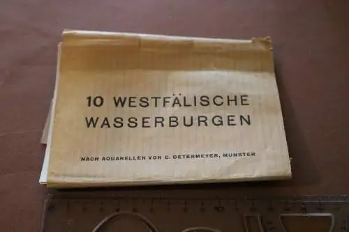 acht von zehn Karten - Westfälische Wasserburgen mit Umschlag - 20-40er Jahre 
