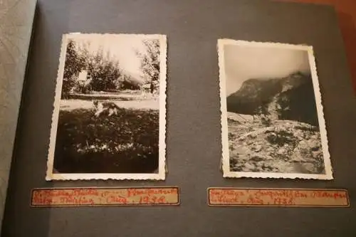 zwei tolle alte Alben - 84 Fotos - Familie, Strand, Berge, Luftschiff , Zeppelin