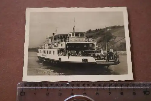 tolles altes Foto - Kleinbildserie - Autofähre Konstanz-Meersburg