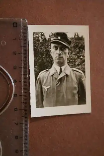 tolles altes Foto - Portrait Soldat der Luftwaffe - Feldmütze ? 