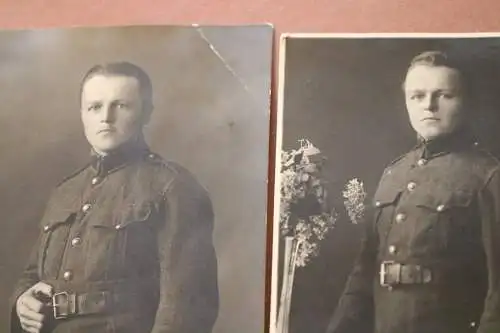 drei Portraits eines Soldaten - Tschechien Pardubice - 20-30er Jahre