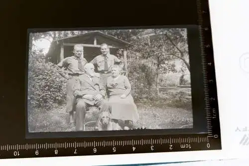 Tolles altes Negativ - Familie - Männer in Uniform  - 30-40er Jahre