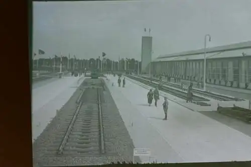 tolles altes Negativ - Eisenbahn-Ausstellung  30-40er Jahre (2)