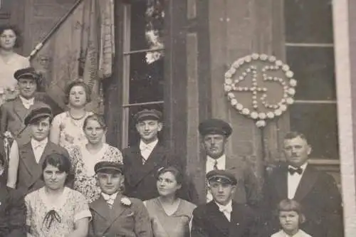 tolles altes großes Foto auf Pappe - Studenten ?? Fahne ? Trinkhorn - Weimar