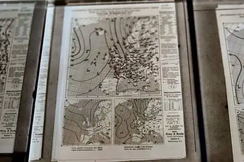 13 alte Glasnegative mit Foto - Wetterkarten Europa 1937 - Wetterstation Zürich