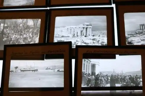 acht alte Glasdias Urlaub in Griechenland - 1910-20 ???