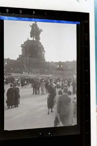 Tolles altes Negativ - Maibaum Kaiser-Wilhelm-Denkmal am Deutschen Eck 30-40er J