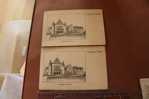 zwei tolle alte Karten - Gruß aus Posen - Königliche Akademie Feldpostkarte 