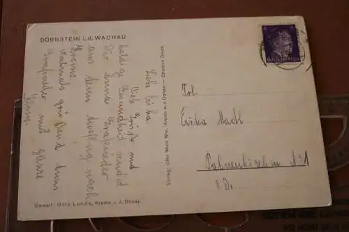 alte Karte in Farbe - Wachau - Dürstein - 1943 (2)
