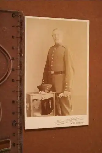 tolles altes CDV Foto - Portrait eines Soldaten - Magdeburg 