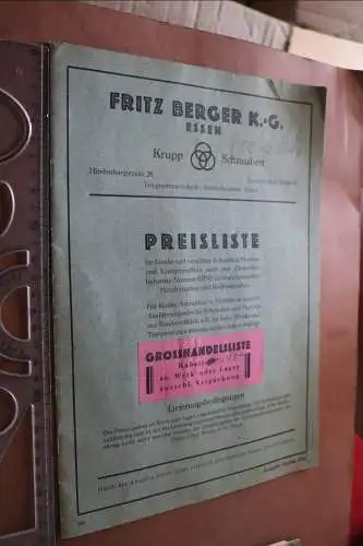 kleiner Produktkatalog Krupp Schrauben - F. Berger KG Essen - 1941