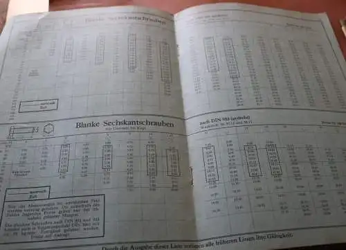 kleiner Produktkatalog Krupp Schrauben - F. Berger KG Essen - 1941