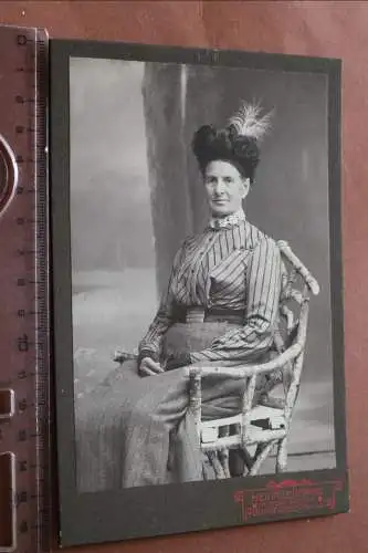 Tolles altes Kabinettfoto - Portrait einer Frau Steckfrisur ?  Burghausen