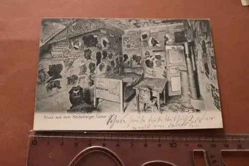 tolle alte Karte Gruß aus dem Heidelberger Carzer 1906