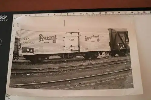 tolles altes Foto Güterwaggon Prazdroj Pilsner Urquell 