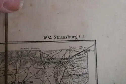 tolle alte Umdruckkarte Militärgebrauch Strassburg i.E.  1903