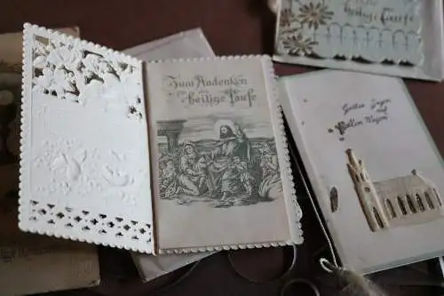 neun tolle alte Kärtchen, Karten vers. Anlässe - 1900-1940 ??? 