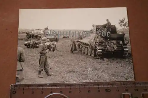 tolles altes Foto - Repro !!!! Marder 2 und StuG - neuzeitlicher Abzug