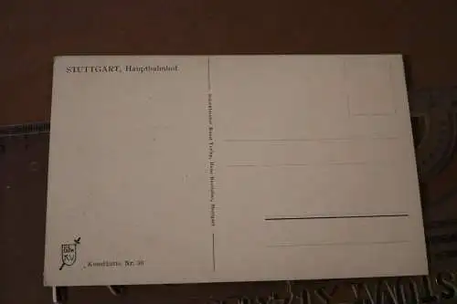 tolle alte Karte - Stuttgart Hauptbahnhof 1910-20 ??
